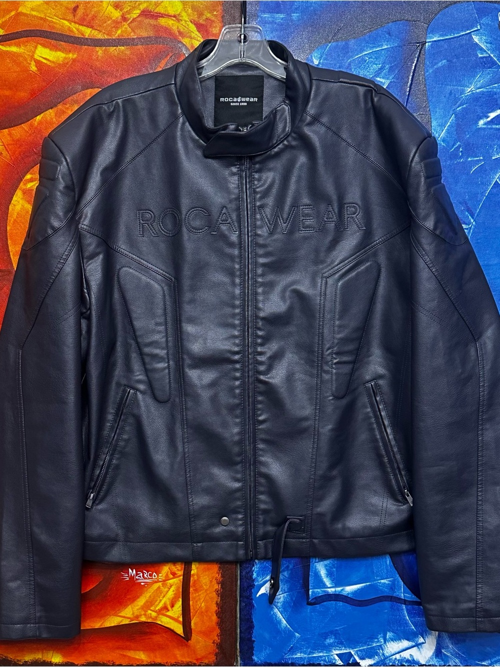 Y2K VINTAGE VIBE: Rocawear Faux Leather Moto Biker Jacket
